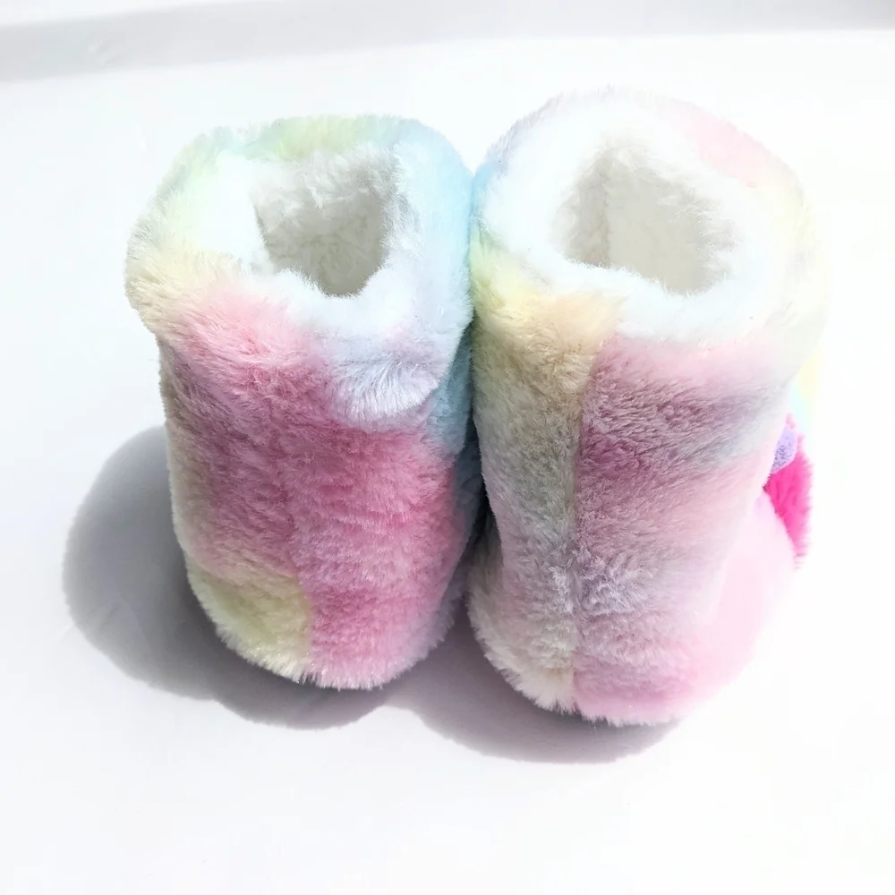 Totes Colorful Unicorn Plush Kids Slippers